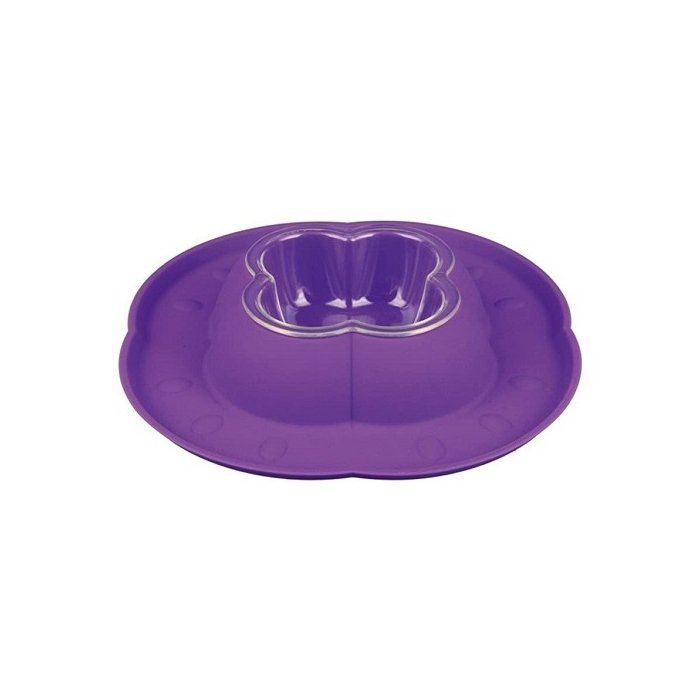 Plastikust kauss alusega 200ml/23x23cm