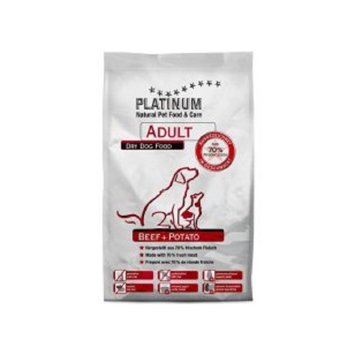 Platinum Adult kuivtoit täiskasvanud koertele / loomaliha ja kartuliga / 1,5kg