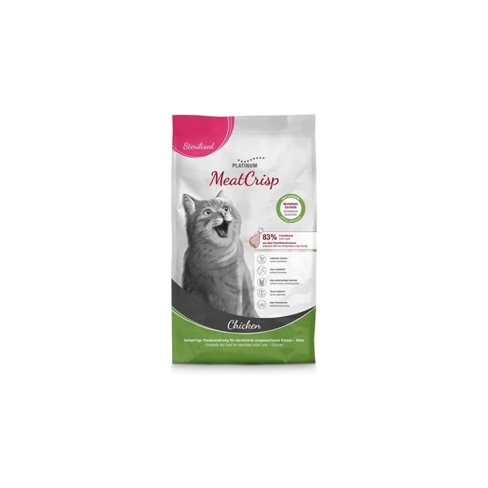 Platinum MeatCrisp Sterilised / Täistoit steriliseeritud täiskasvanud kassidele / 1,5kg
