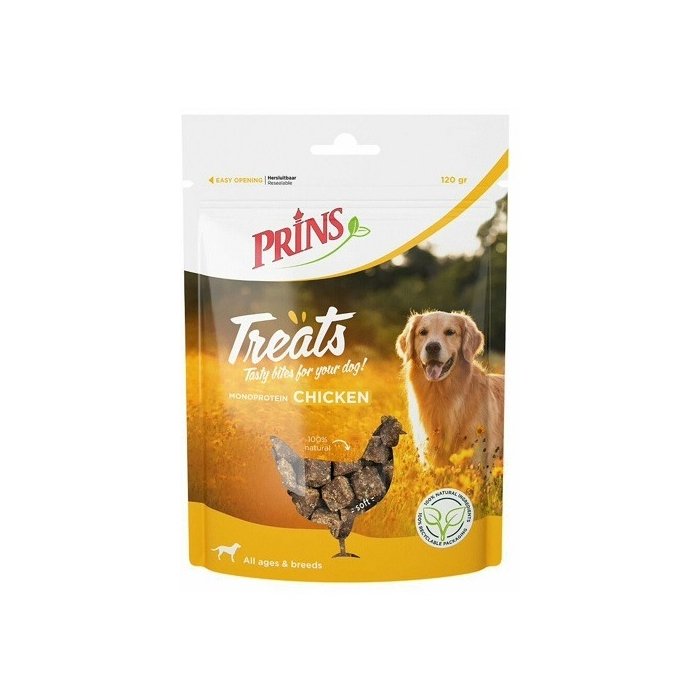 Prins Dog Snack kuubikukujulised maiused koertele kanaga / 120g