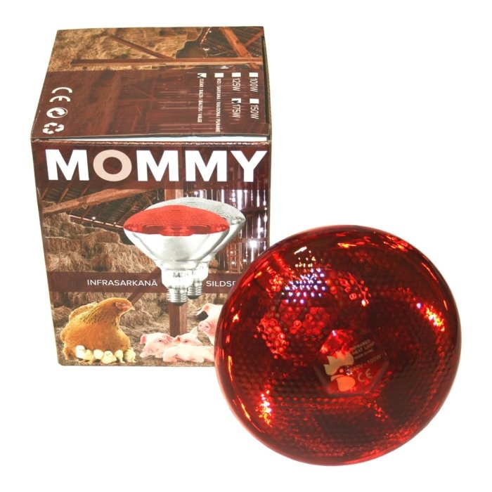 Punane soojenduslamp Mommy Ø12.5cm 100W / 240V / E27
