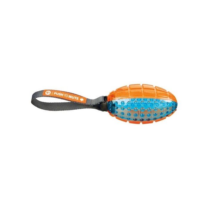 Mänguasi koertele Push to Mute Ragbi pall 12 cm/27cm oranž/sinine
