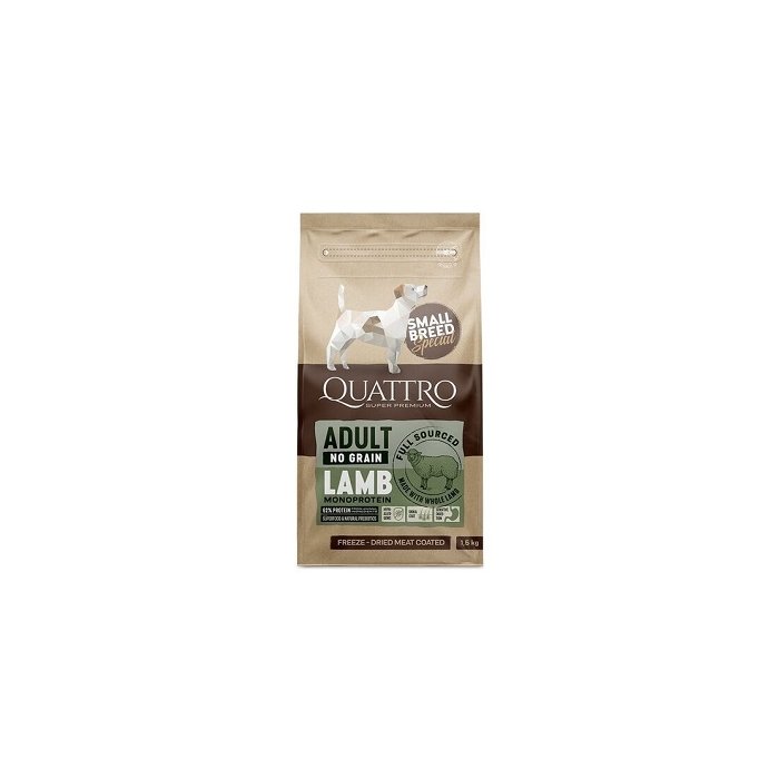 QUATTRO kuivtoit väikest tõugu täiskasvanud koertele lambalihaga 1.5kg