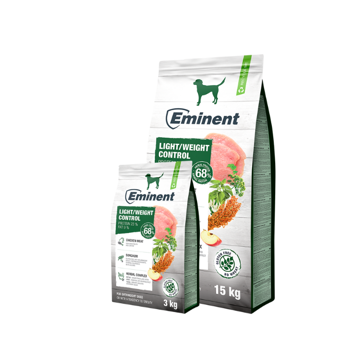 Eminent Light/Weight Control 23/9 gluteenivaba koeratoit kaalu probleemide ning ülekaalu korral igat tõugu koertele/ 3kg