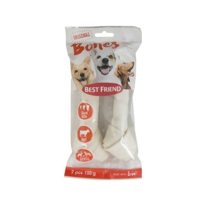 Best Friend koera maius Bones sõlmkont valge S/M / 130g