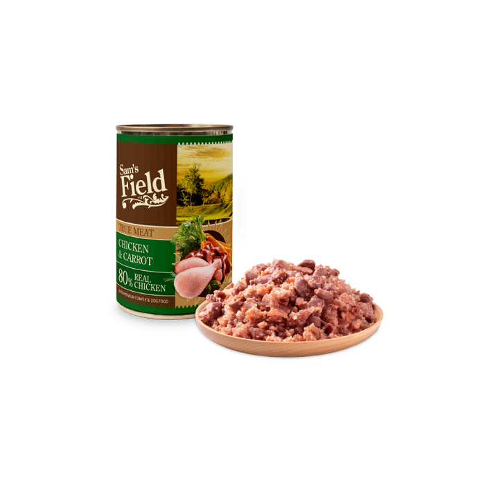 Sam's Field Chicken & Carrot konserv koertele kanaliha ja porgandiga 400g