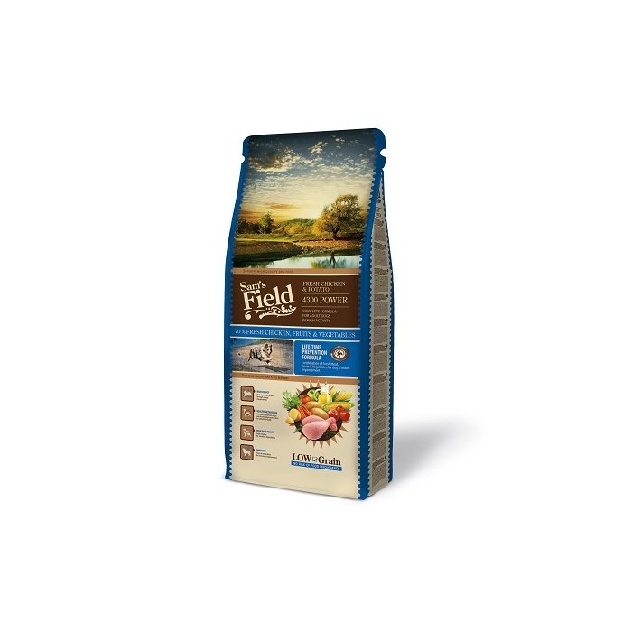 Sam´s Field 4300 Adult Power with Fresh Chicken and Potato koeratoit / 13kg