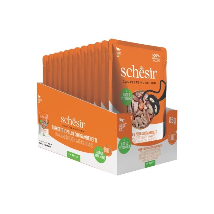 Schesir Cat kassikonserv Tuna and Chicken with Shrimps