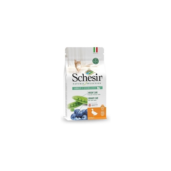 Schesir Natural Selection Sterilized kuivtoit kassidele pardiga / 1,4kg