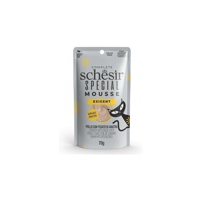Schesir Special Exigent kanaliha + pardimaks ja muna kassikonserv 70g