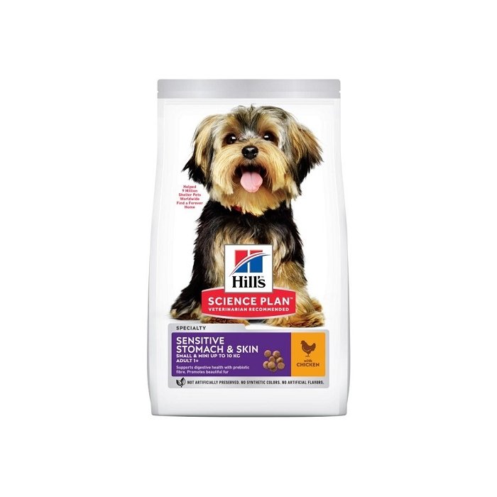 Hill´s koera täissööt Sensitive Stomach & Skin Small&Mini / kana / 3kg