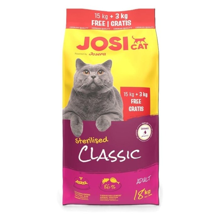 JosiCat Classic kuivtoit taiskasvanud ja steriliseeritud kassidele