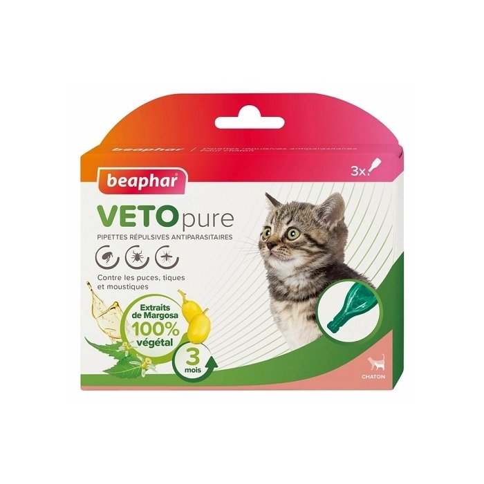 Beaphar VETOpure Spot-on täpilahus kassipojale / 3x0,4ml