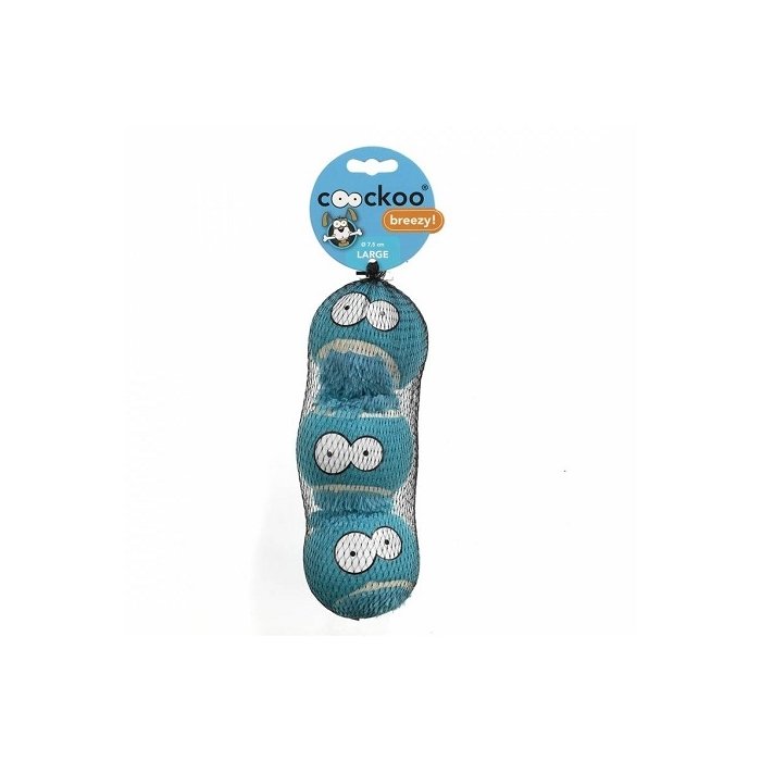 Mänguasi koertele Tennisepall BREEZY LARGE 3tk 7,5cm sinine