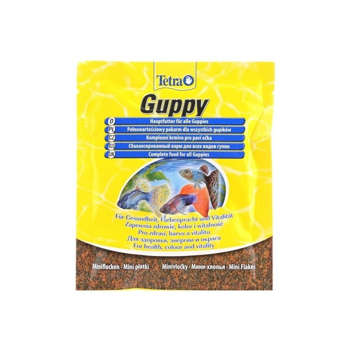 Tetra kalade täissööt Guppy mini flakes / 12g
