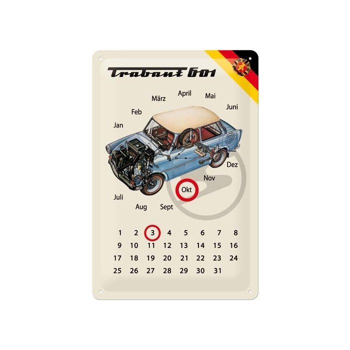 Metallplaat 20x30cm / Trabant 601 / KO