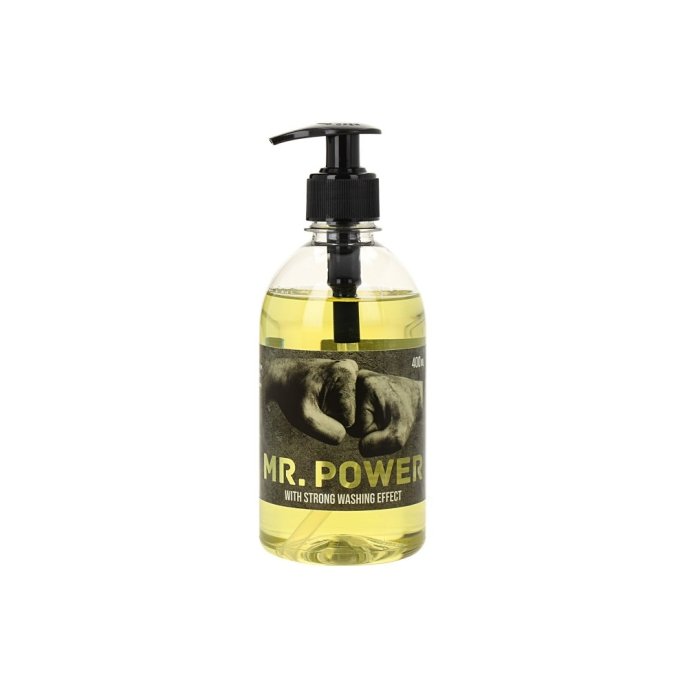 Mr. Power on abrasiivi- ja lahustivaba vedelseep, mis ei kahjusta käsi.