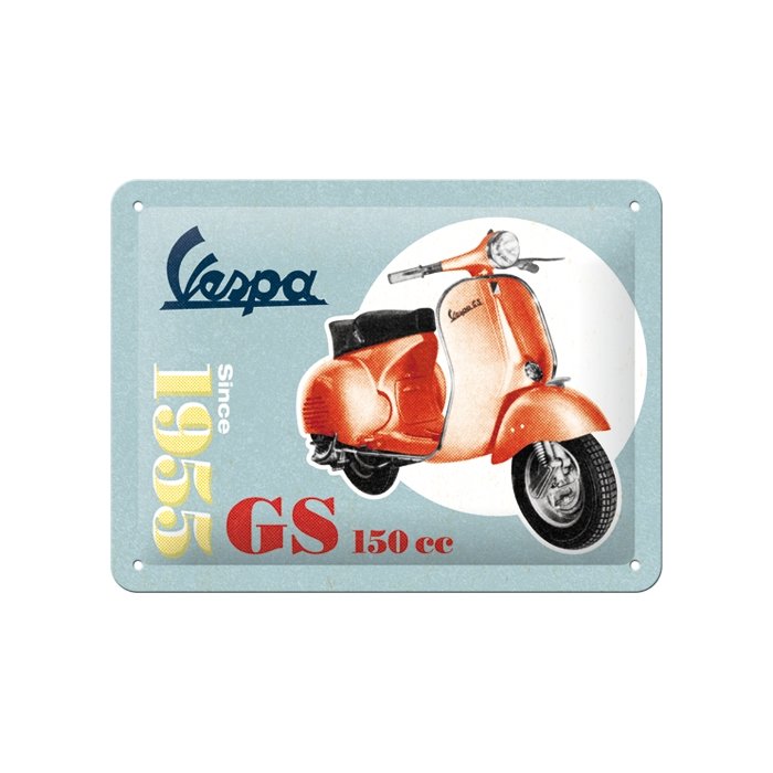 Metallplaat 15x20cm / Vespa GS 150 Since 1955