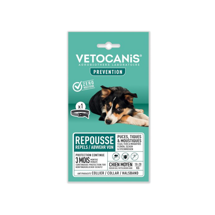 Vetocanis kirbu-, sääse- ja puugirihm koertele 10-20kg / 60cm
