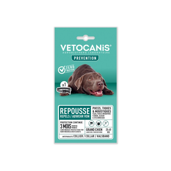 Vetocanis kirbu-, sääse- ja puugirihm koertele 20-40kg / 65cm