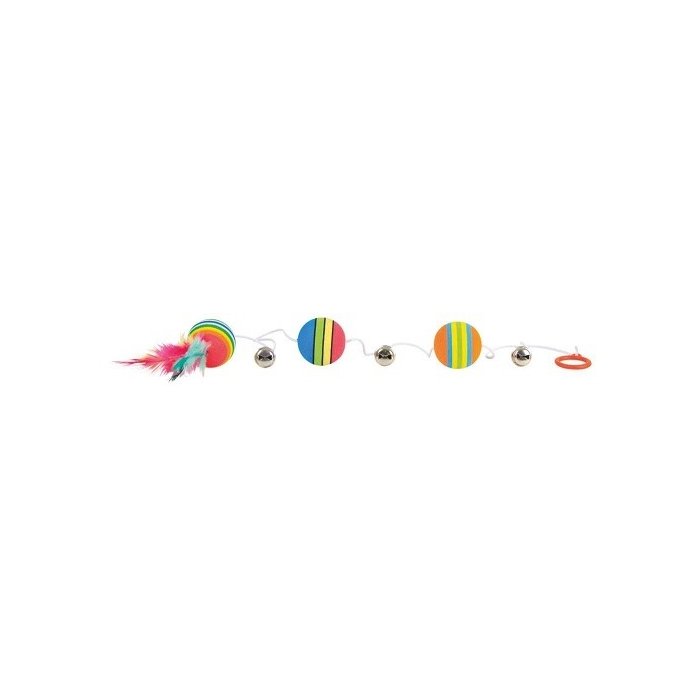 Trixie Kassi mänguasi Rainbow balls 3,5cm / 80cm
