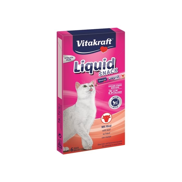 Vitakraft Liquid Snack with Beef / 6x15g