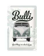 Metallplaat 20x30cm / VW Bulli Good things are ahead of you / KO