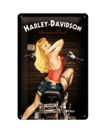 Metallplaat 20x30cm / Harley-Davidson Biker Babe / KO