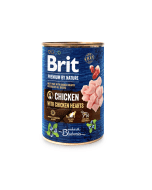 Brit Premium by Nature konserv Chicken with Hearts koertele 400g