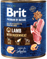 Brit Premium by Nature konserv Lamb with Buckwheat koertele/ 800g