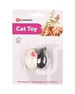 Flamingo kassi mänguasi hiir naistenõgesega 6cm / 2tk