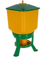 Neljakandiline jalgadel söötur Kubic / 50l e 34kg / kollane-roheline