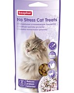 Beaphar No Stress Cat Treats / Хрустящие подушенки No Stress Cat Treats с начинкой и привлекательным для кошек запахом, 35 г