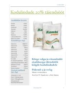 20% täiendsööt munevatele kanadele immuunsüsteemi  tugevdamiseks