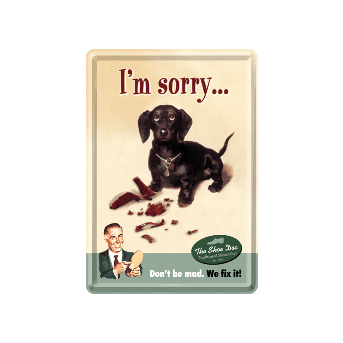 Postkaart metallist 10x14,5cm / I´m Sorry...