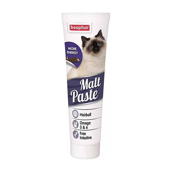 Beaphar Malt- Paste Plus Omega 3/6 / Мальт-паста для кошек, 100 г