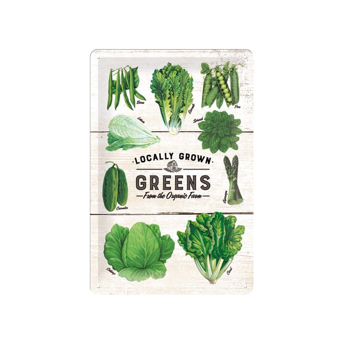 Металлический декоративный постер / Locally Grown Greens / 20x30 см