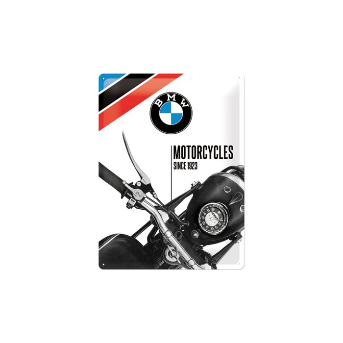 Metallplaat 30x40cm / BMW Motorcycles since 1923
