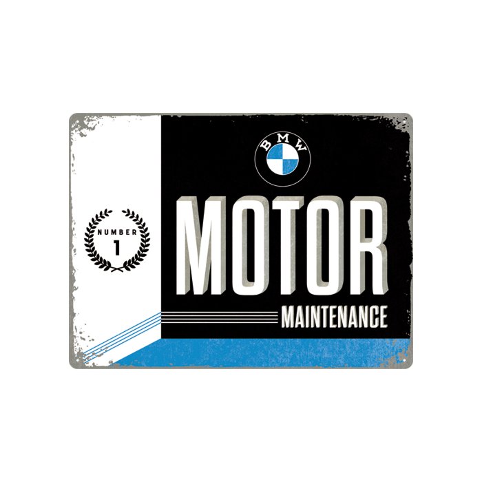 Металлический декоративный постер / BMW Motor Maintenance / 30x40см