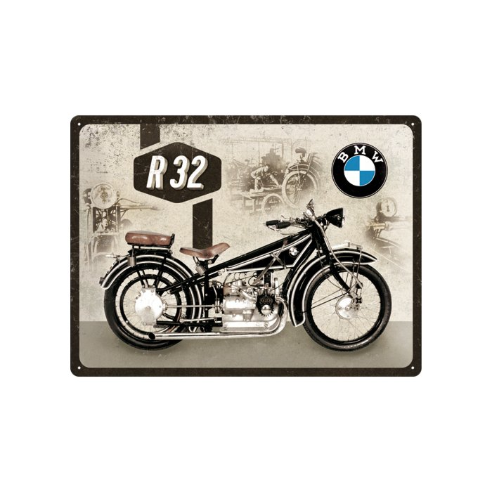 Металлический декоративный постер / BMW Motorcycle R32 / 30x40см
