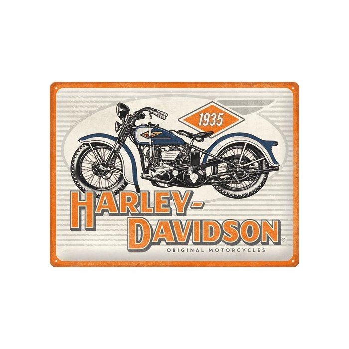 Metallplaat 30x40cm / Harley-Davidson - Motorcycles 1935