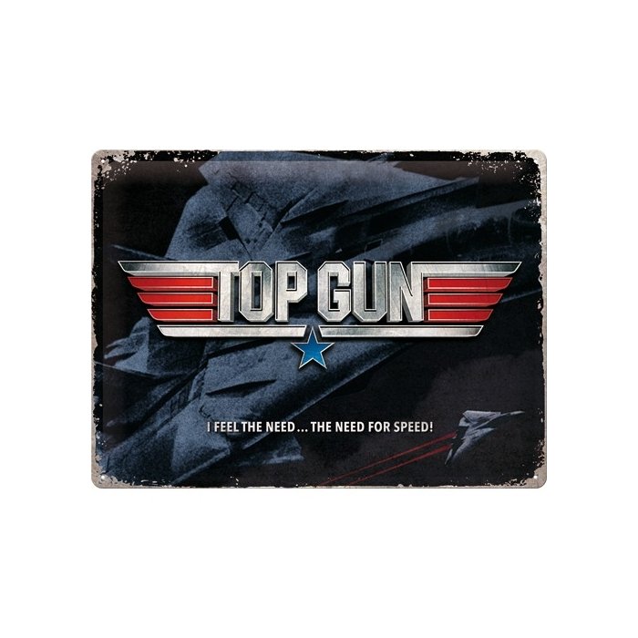 Metallplaat 30x40cm / Top Gun - The Need for Speed