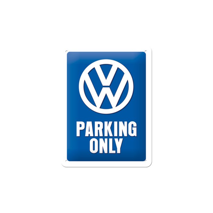 Metallplaat 20x30cm / VW Parking only / KO