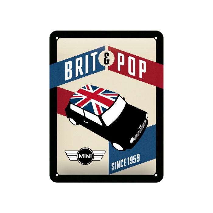 Metallplaat 15x20cm/ Mini Brit & Pop
