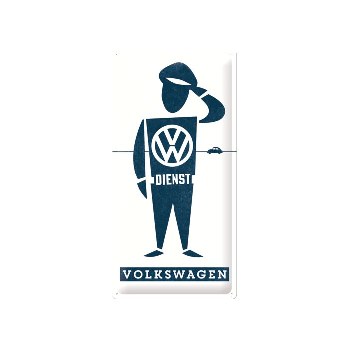 Металлический декоративный постер / VW Dienst / 25x50см
