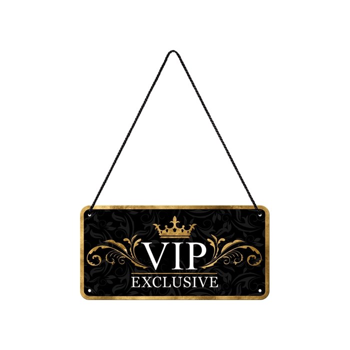Metallplaat 10x20 cm / VIP Exclusive