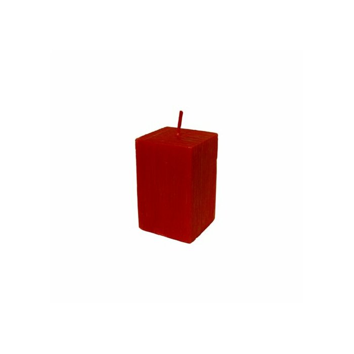 Свеча Патина многогранная красная  / 10cm