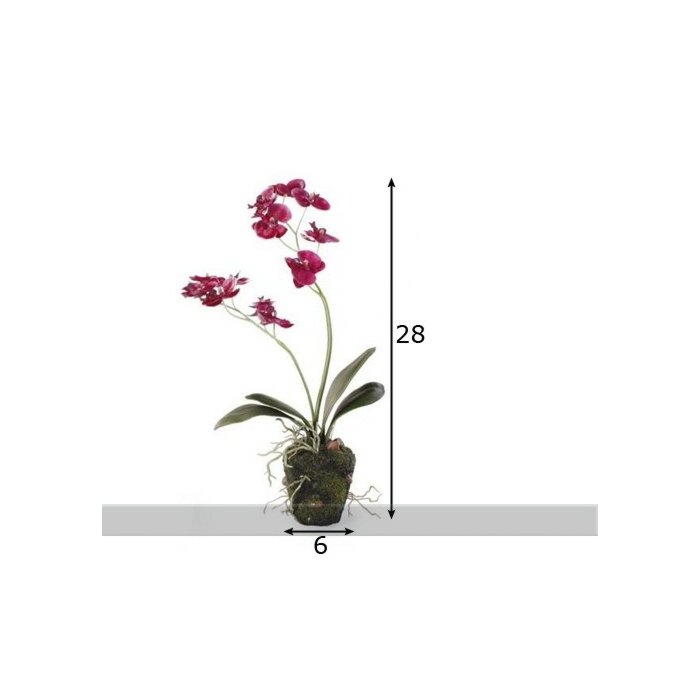 Kunstlill Orhidee potis / K28cm / lilla
