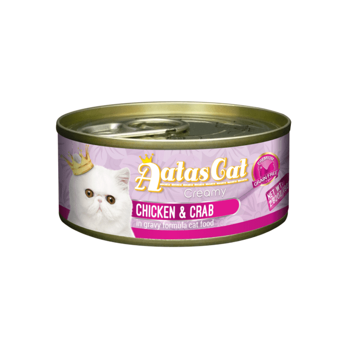 Aatas Cat Creamy Chicken & Crab konserv kassile 80g