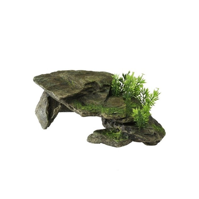 Akvaariumi dekor Stone with Plants 28,5x16,5x10,5cm grey